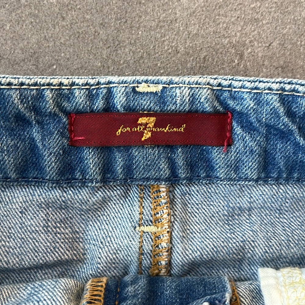 7 for all Mankind denim mini skirt size 25 - Picture 2 of 8